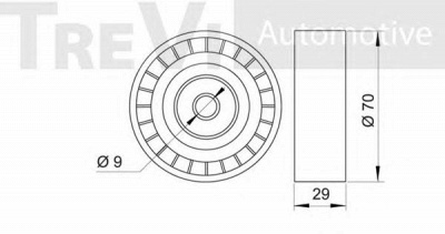 TREVI AUTOMOTIVE ta1562 -  Натяжной ролик, поликлиновой  ремень